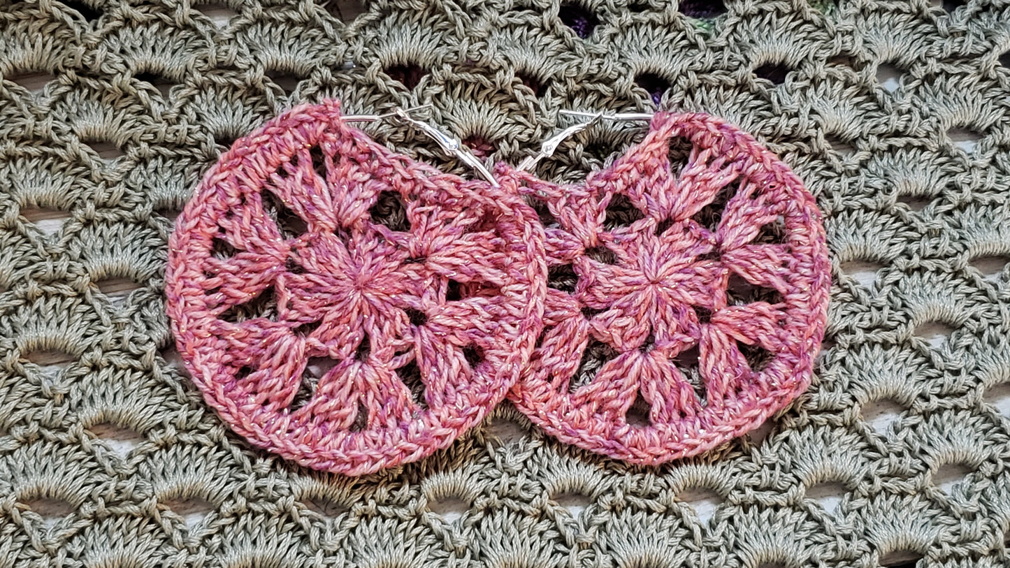 Crochet granny hoops