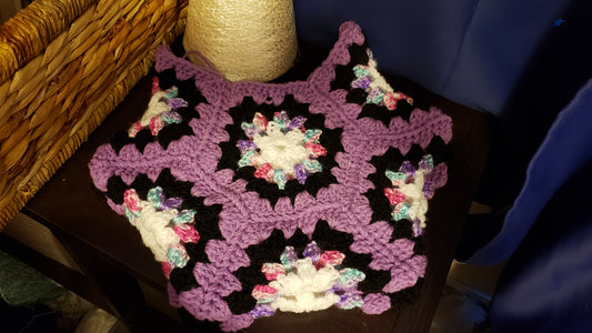 Crochet hexagon motif bag