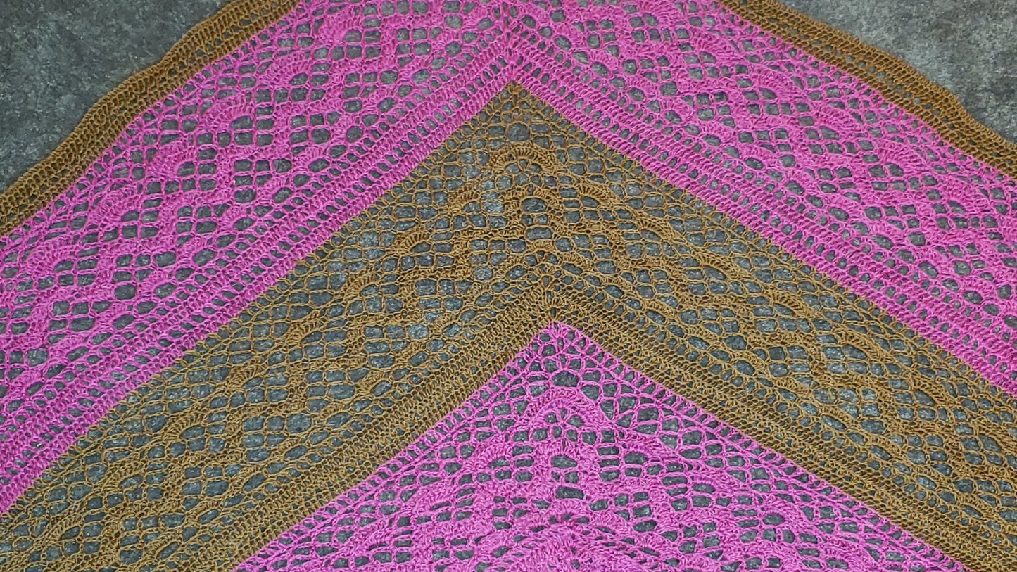 Crochet triangle shawl