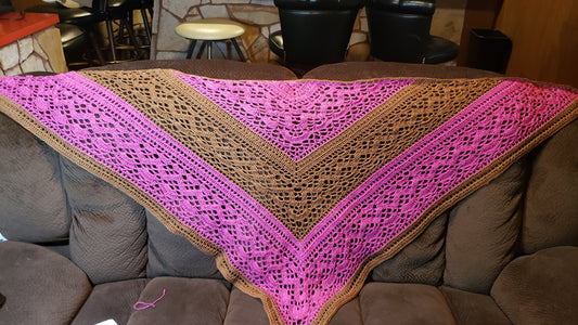 Crochet triangle shawl