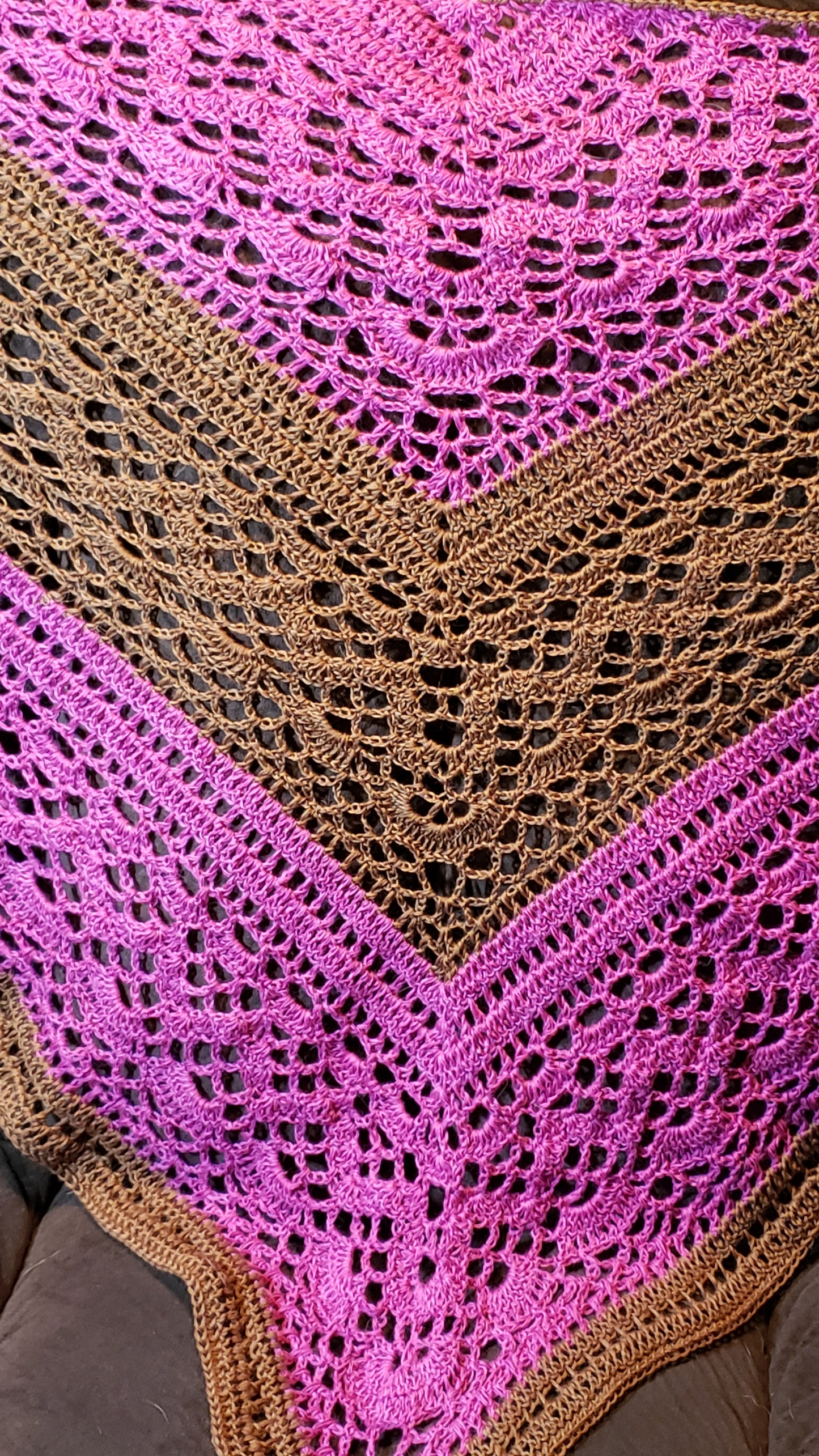 Crochet triangle shawl