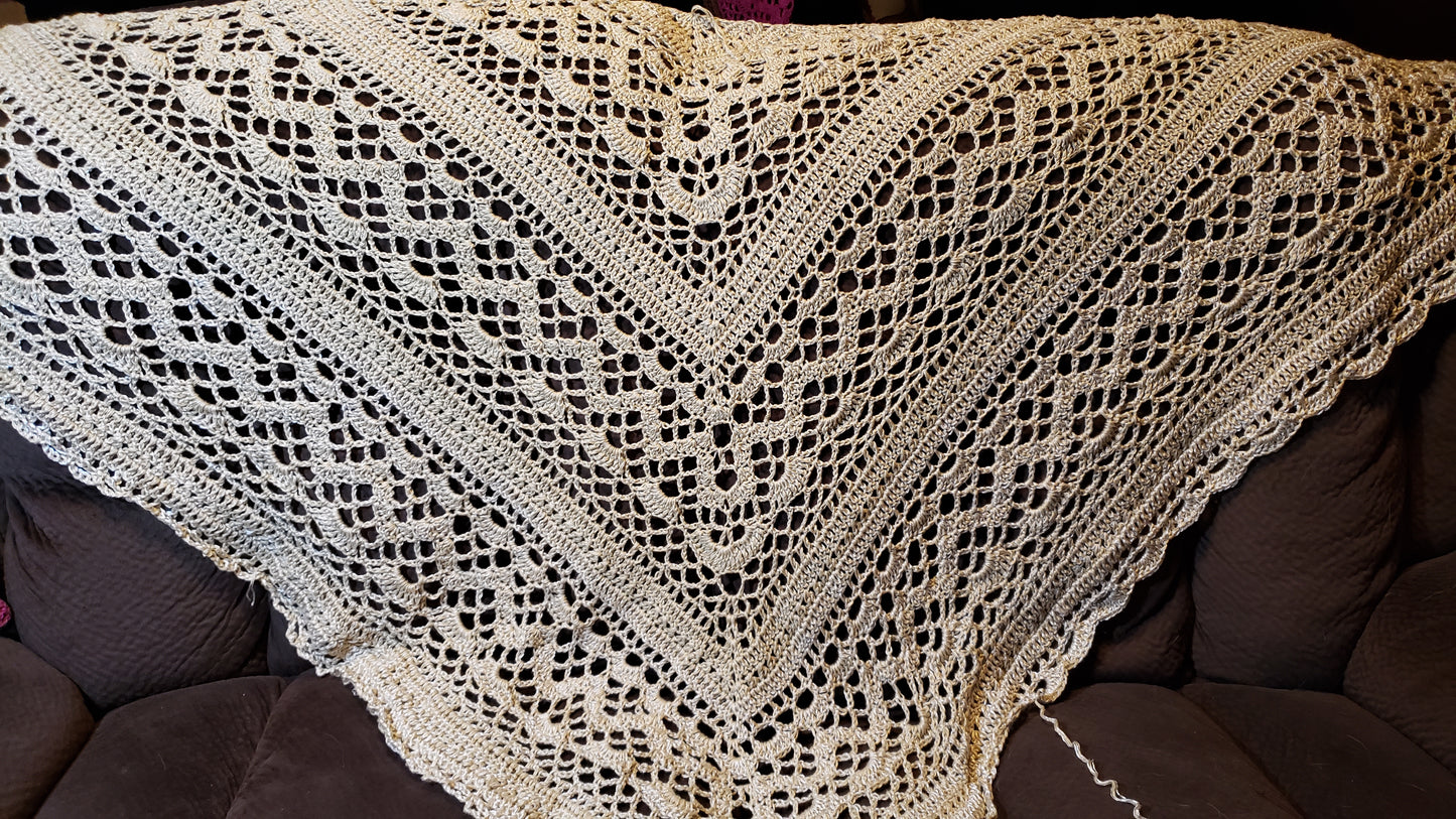 Triangle shawl- gold