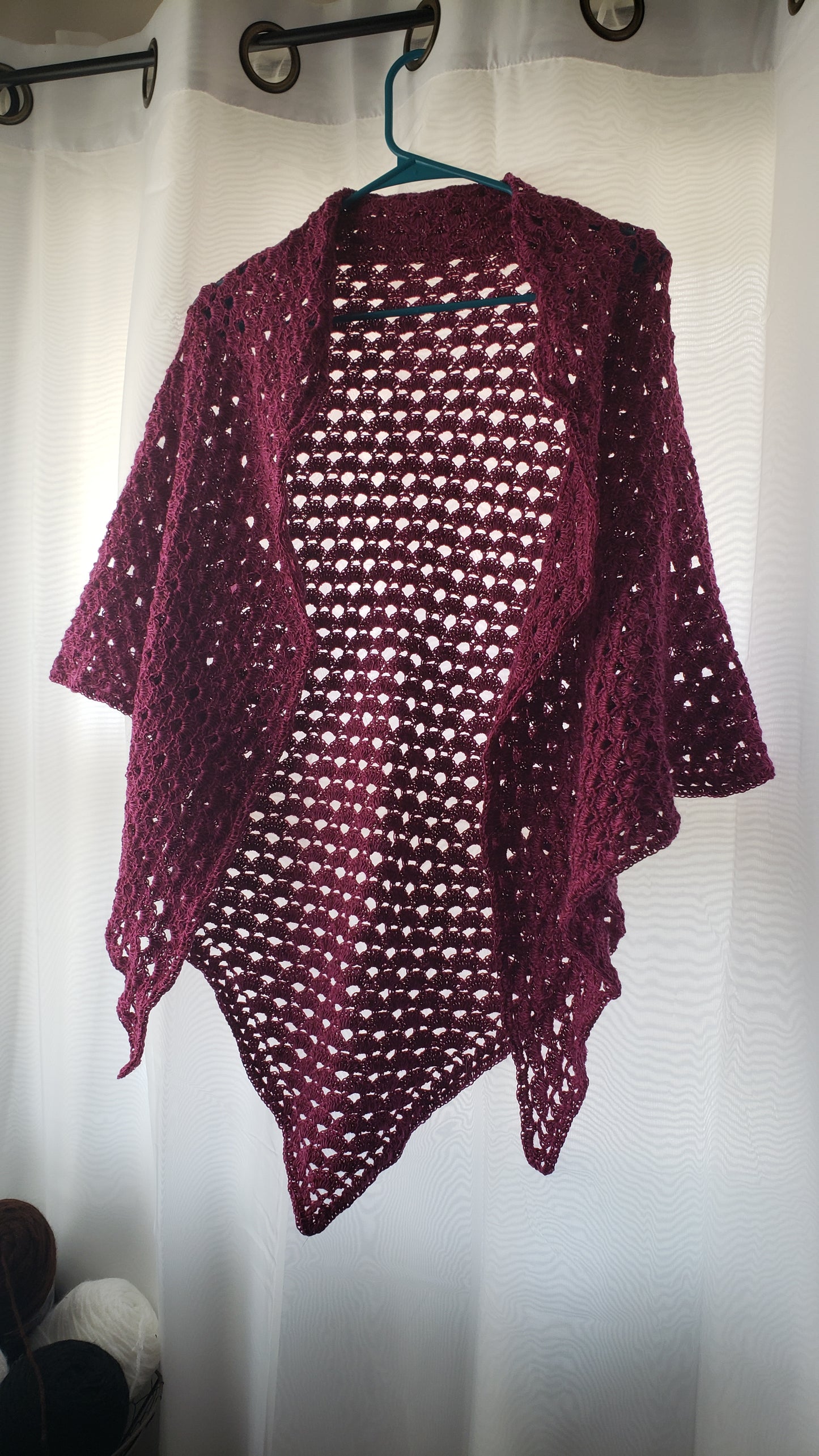 Purple arcade Triangle shawl