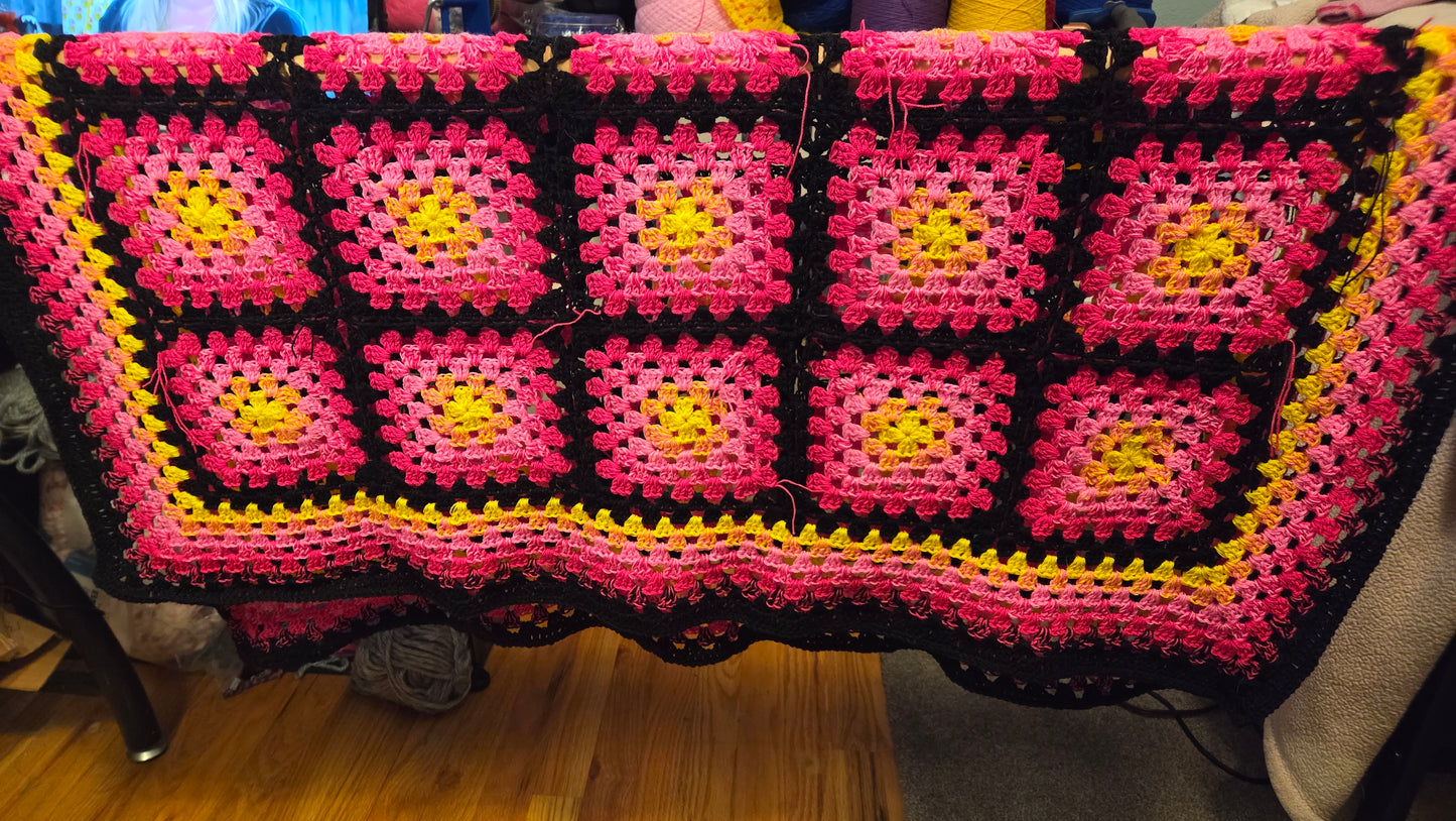 Granny square blanket